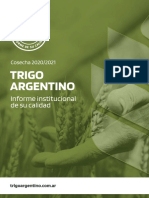 Trigo Argentino: Informe Institucional de Su Calidad
