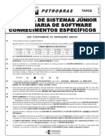 Tarde Prova 05 Analista de Sistemas Junior Engenharia de Software Conhecimentos Especificos