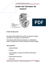 Desarmado Del Variador de Avance