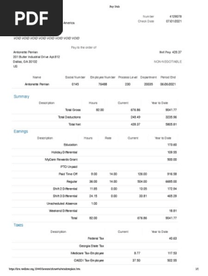 Pay Stub 2