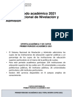 Primer Periodo Académico 2021 Sistema Nacional de Nivelación y Admisión