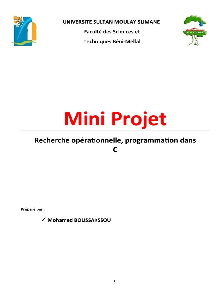 Programmation Linéaire en C : Méthodes et Code | PDF | Programmation ...