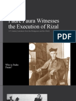 Padre Faura Witnesses The Execution of Rizal: 21 Century Literature From The Philippines and The World