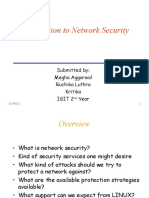 Introduction To Network Security: Submitted By: Megha Aggarwal Ruchika Luthra Kritika Igit 2 Year