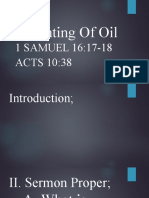 Anointing Of Oil