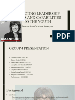 Impacting Leadership Skills and Capabilities To The Youth: Lessons From Christiane Amanpour