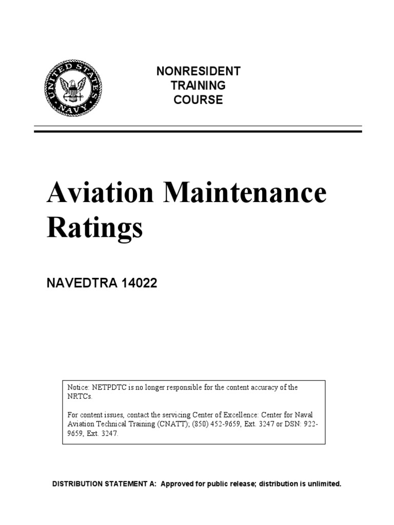 Aviation Maintenance Ratings NAVEDTRA 14022 PDF