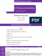 Théories de L'échange International: Résumé Et Exercices Résolus