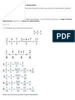 Suma de Fracciones Con El Mismo Denominador