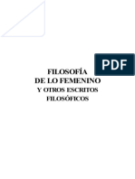 QUILES, I., Obras Completas 30. Filosofia de Lo Femenino y Otros Escritos Filosoficos, 2009