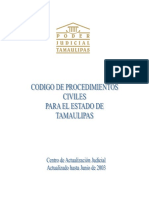 Resumen Del Codigo de Procedimientos Civiles Del Estado de Tamps