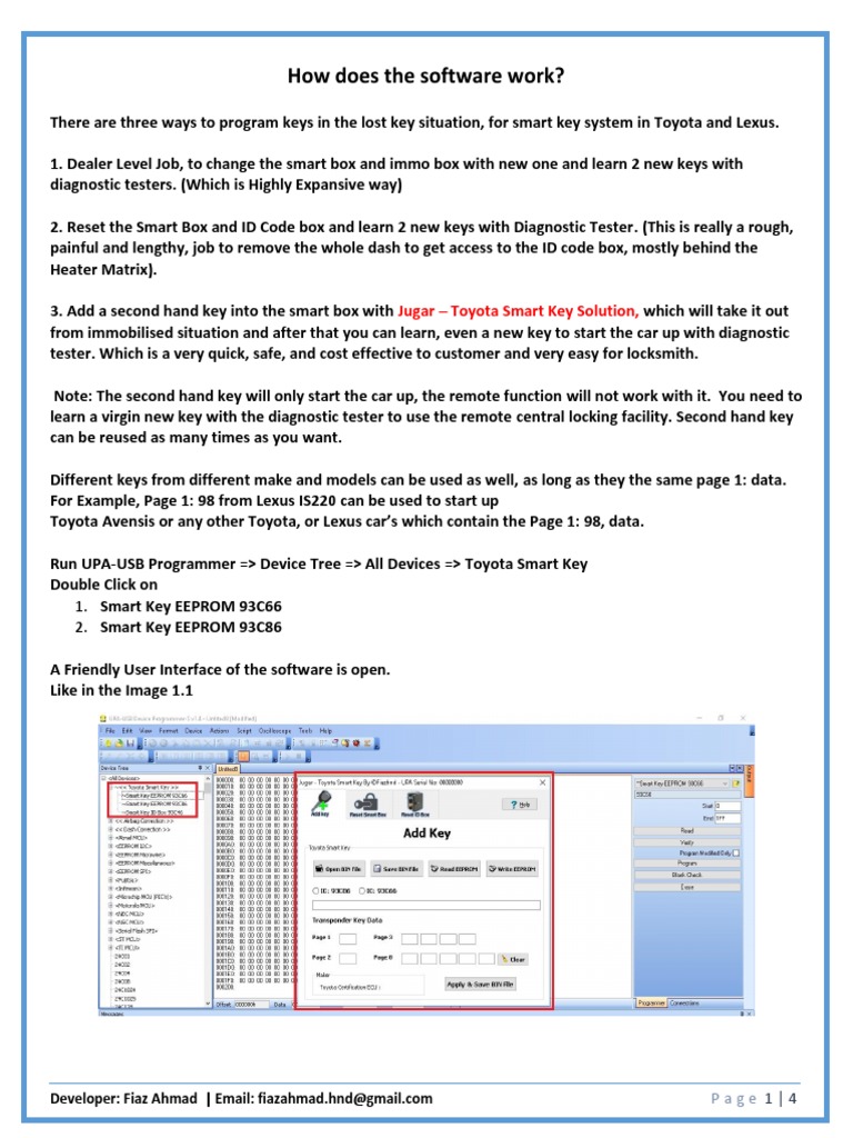 How Does The Software Work?: Jugar - Toyota Smart Key Solution | PDF ...