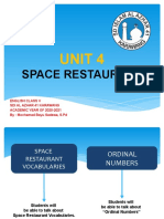 Unit 4 Space Restaurant Class V