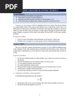 Lesson 2. Measures of Central Tendency