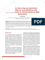 Exploring The Linkage Between Philosophical Assumptions and Methodological Adaptations in HRM Research