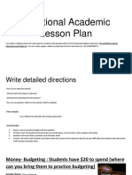 Functional Academic Lesson Plan Noah S 2a