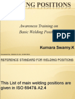 Awareness Training On Basic Welding Positions: Kumara Swamy.K