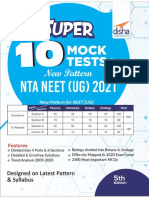 Disha Super 10 Mock Tests For New Pattern NTA NEET 2021