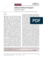 Anemias Necessitating Transfusion Support