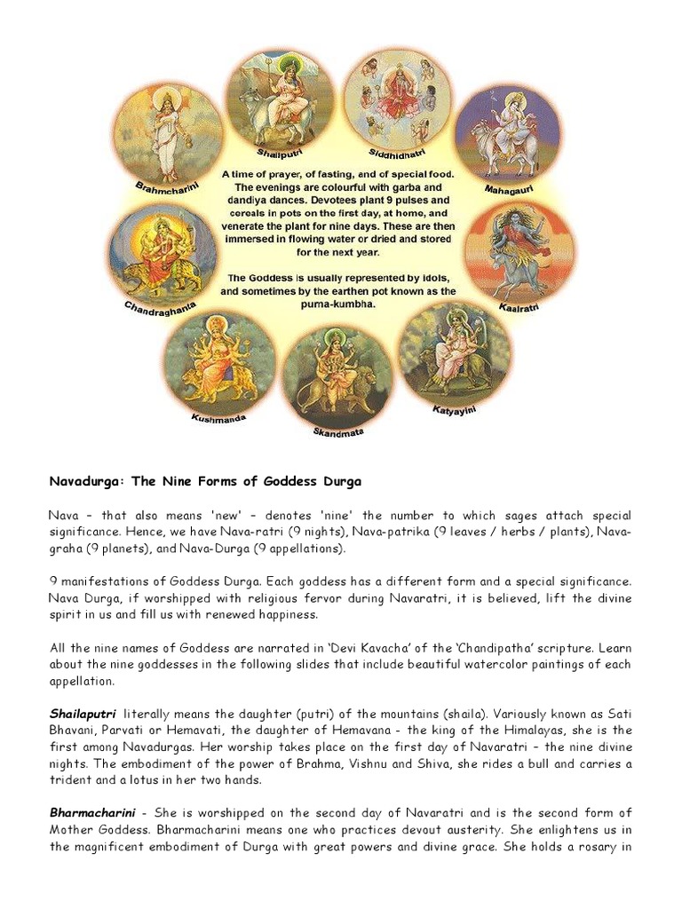 Durga Nava Roop | Download Free PDF | Devi | Monotheistic Religions