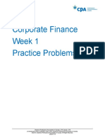 Corporate Finance Week 1 Practice Problems