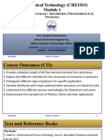 Petrochemical Technology (CHE1015) : Petrochemical & Precursors: Introduction Petrochemical & Its Precursors