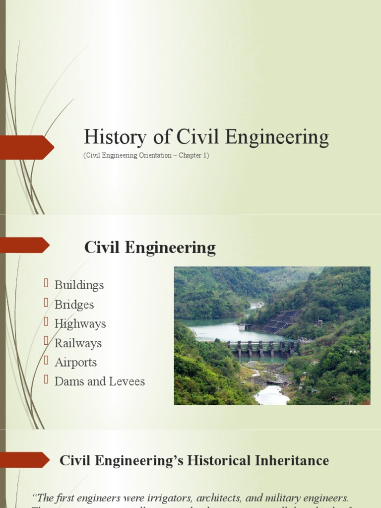Evolution of Civil Engineering History | PDF | Engineering | Civil ...