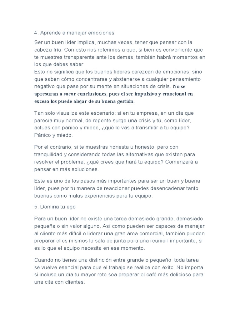 Claves para un Liderazgo Efectivo | PDF