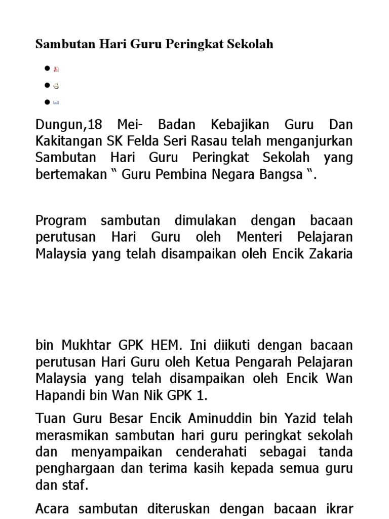 Contoh Karangan Berita