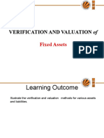 Verification and Valuation Of: Fixed Assets