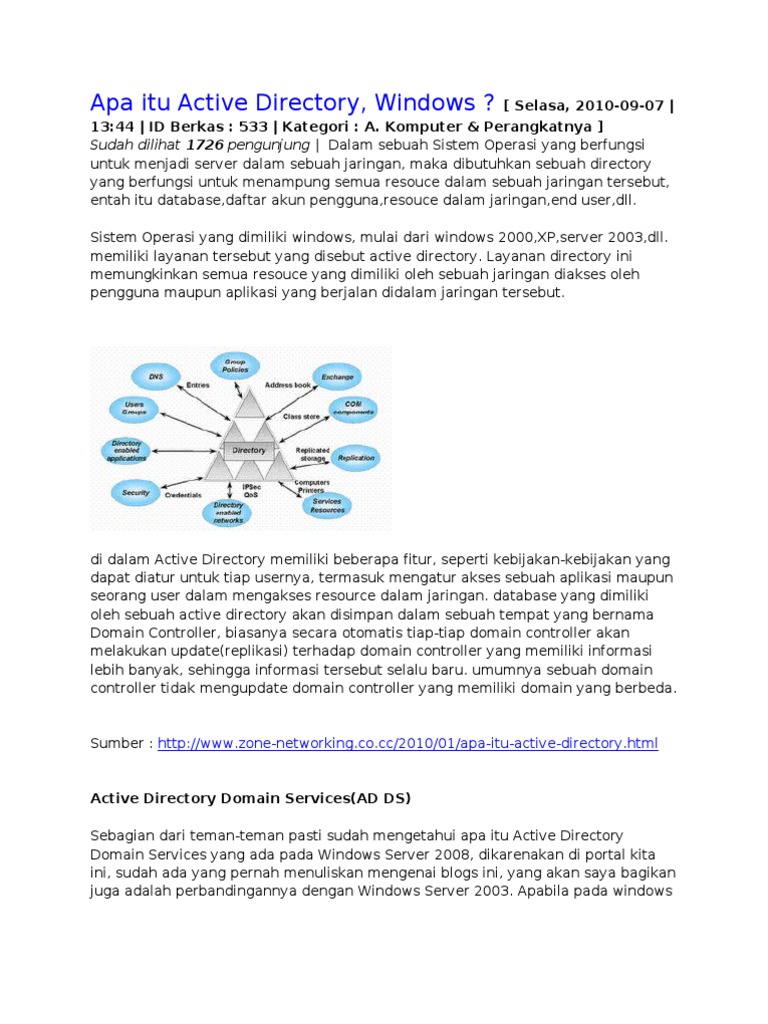 Gambar Apa Itu Active Directory
