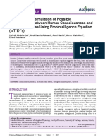 Mathematical Formulation of Possible Entanglement between Human Consciousness and Unconsciousness Using Emointelligence Equation (I=T*Eα*ε)