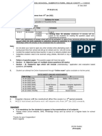 Dear Parent,: "Online Exam" Option Available On His/her Portal. Date Sheet (Online Assessment)