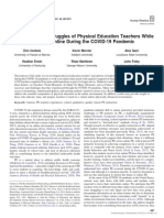 The Success and Struggles of Physical Education Teachers While Teaching Online During The COVID-19 Pandemic