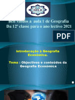 Aula 1. 12 Classe. Geografia.