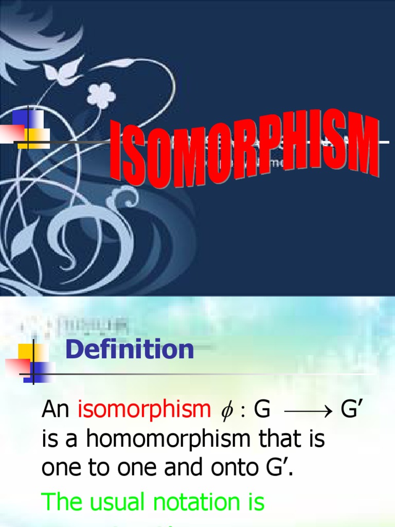 Iso Morph Ism | PDF | Group (Mathematics) | Mathematical Structures
