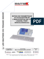 Notice Technique FR 07 Parametrage Utilisation IDe 500 V4 Logiciel Pont Bascule