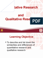 Quantitative Research and Qualitative Research