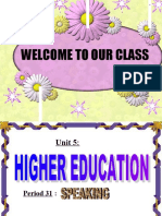 Unit 5 Higher Education Speaking
