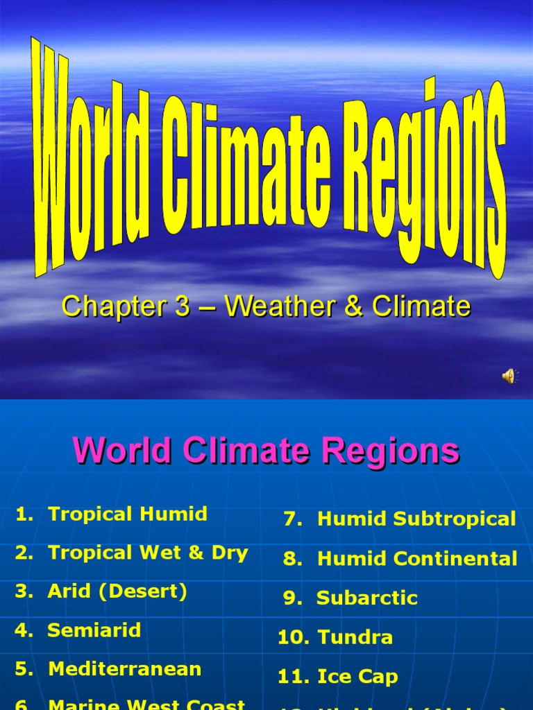 Chapter 3 - Weather & Climate | PDF | Climate | Rain