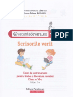 Scrisorile Verii. Limba Romana - Clasa 6 - Caiet de Antrenament (1)