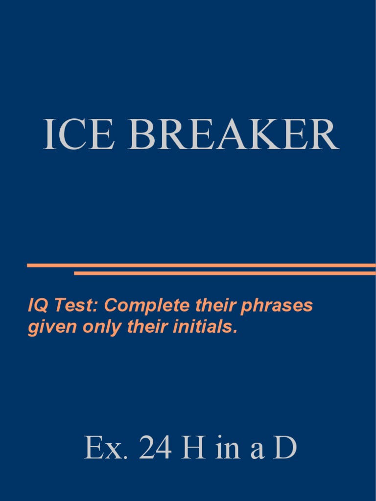 Initials Game: IQ Test Examples | PDF