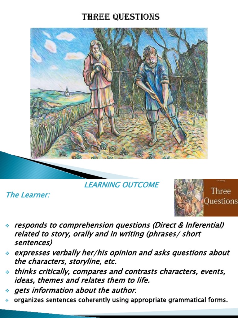 The Three Questions by Leo Tolstoy | PDF | Leo Tolstoy