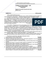 Examenul de Bacalaureat - 2009 Proba Scris La Istorie Proba D/E/F 10 Puncte Din Oficiu. Timpul Efectiv de Lucru Este de 3 Ore