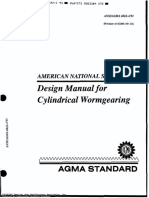 AGMA 6022-C93 Design Manual For Cylindrical Wormgearing