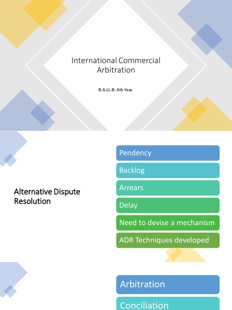 ICA - Introduction | Download Free PDF | Arbitration | Alternative ...
