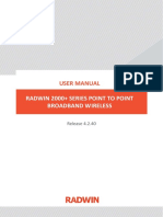 Radwin 2000+ Series Point To Point Broadband Wireless: User Manual