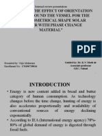 To Study The Effect of Orientation of Fins Around The Vessel For The Two Geometrical Shape Solar Cooker With Phase Change Material