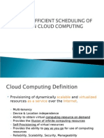 Scheduling of Hpc in Cloud Computing