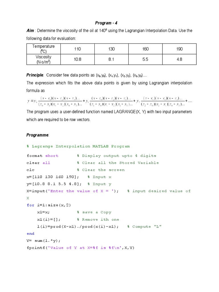 Lagrangian Interpolation | PDF | Teaching Methods & Materials ...